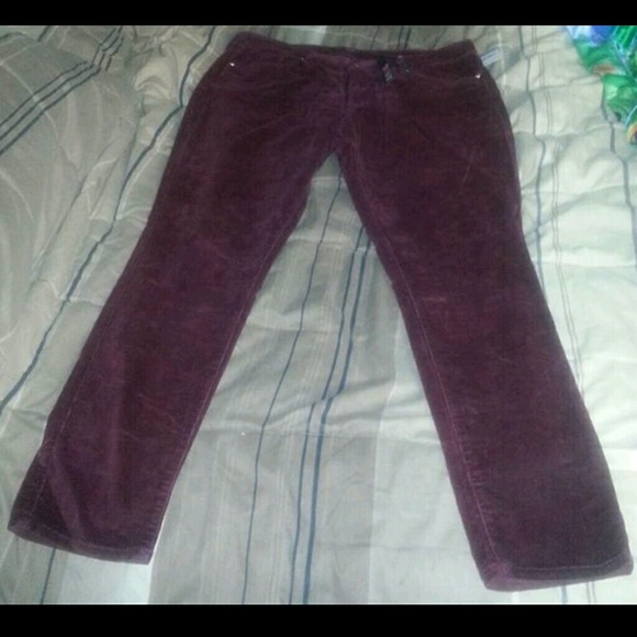 Brand New Dark Red Corduroy Skinny Jeans