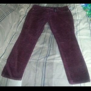 Brand New Dark Red Corduroy Skinny Jeans