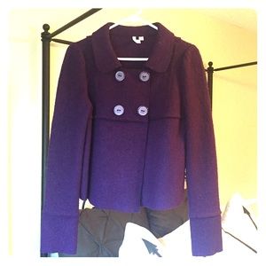 Purple felted wool jacket sz M