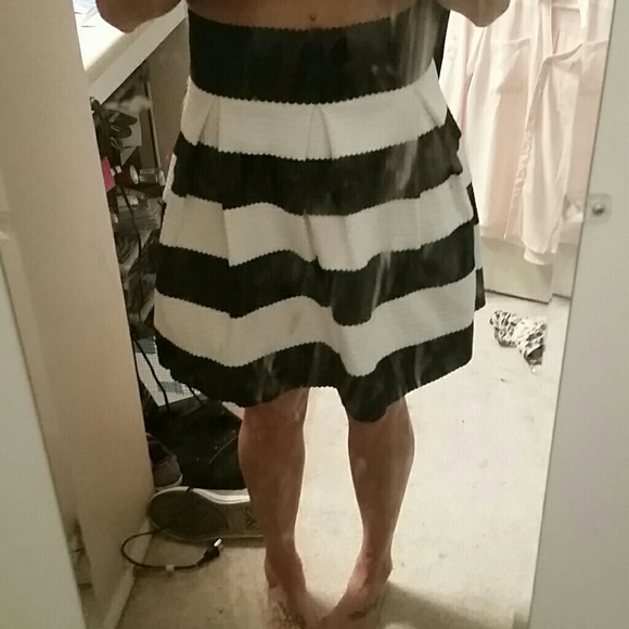 Bandage fit and flare skirt