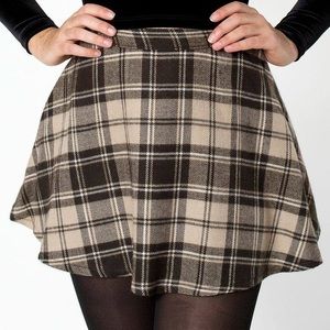 American Apparel Plaid Circle Skirt