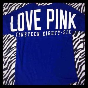 Pink VS royal blue oversized  college sweater