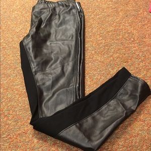 Faux leather pants