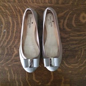 Kate Spade nude patent flats