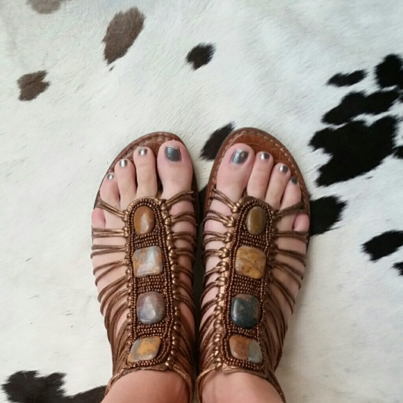 Sam Edelman "Hazel" bronze sandals