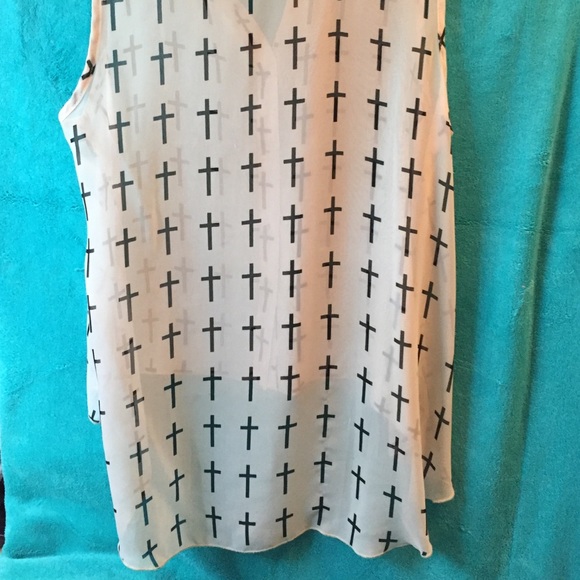 Sheer top with crosses! - Picture 2 of 2