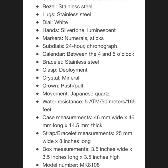 Michael Kors watch Serial#MK8108 - Picture 4 of 4