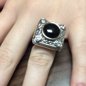 Silver & Gold Cocktail Ring Sz 7