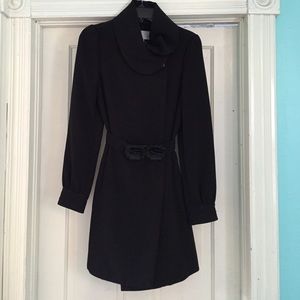 Never worn black dress coat. Medium weight