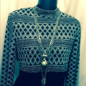 Black and White Textured and Classy Dress Size 14.