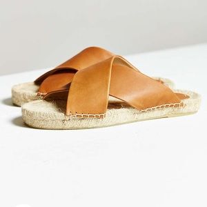 Tan Criss Cross Soludos Sandals