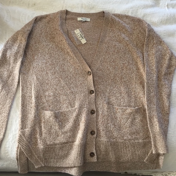 Madewell tan cardigan, XS, NWT