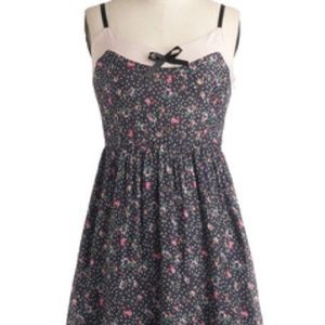 90's Floral Grunge Empire Waist Dress
