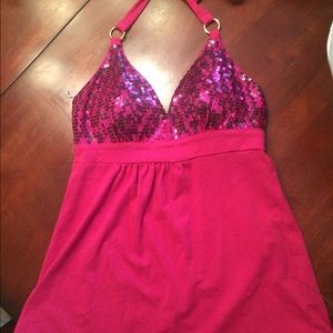 VS magenta sequin halter. Never worn