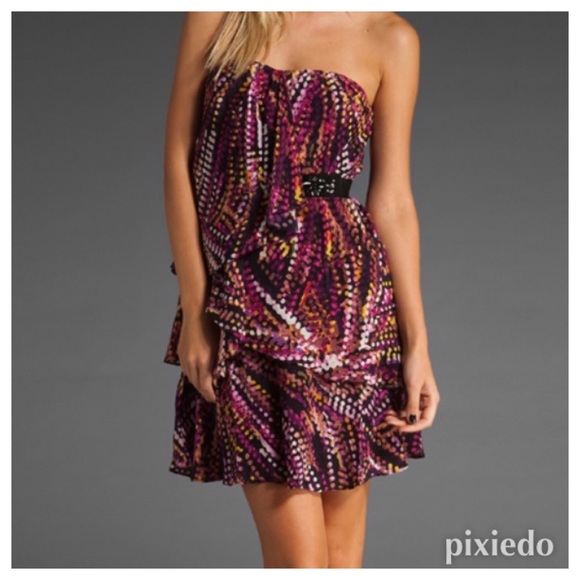 {HST PICK} BCBG Silk Strapless Layer Dress
