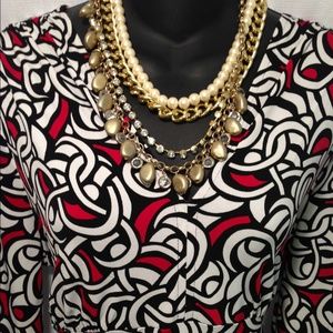 Beautiful Abstract Design Dress.  Size L(12/14)