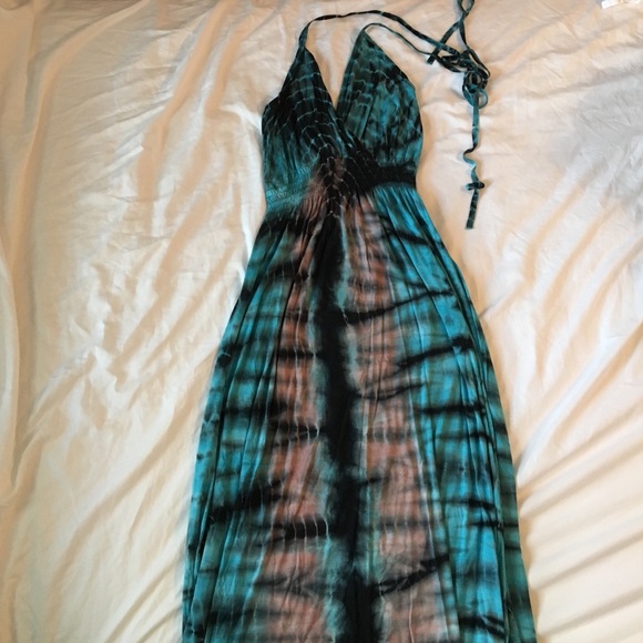 Tie dye maxi dress