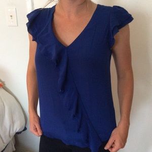 Silk Blue Anthropologie Top