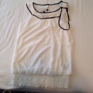 Black and white dressy blouse!