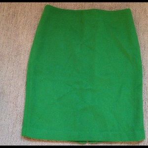 Talbots green wool pencil skirt