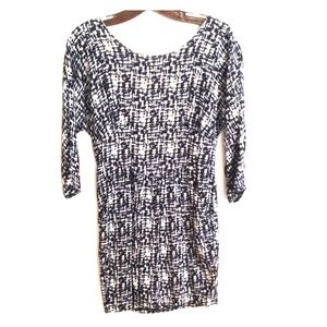 Blue and white mini dress