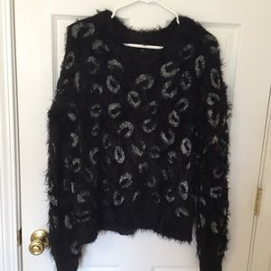 Black & Silver Cheetah Sweater