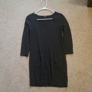 Dark gray sweater dress