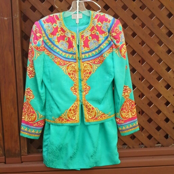 Jewel tone skirt & top set