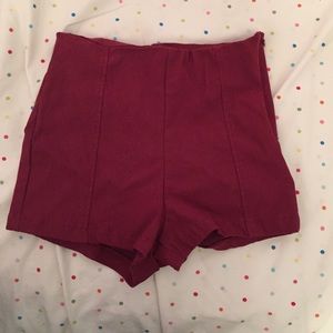 Red rave shorts XS