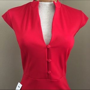 ASOS Red Vintage Style Dress, US size 4