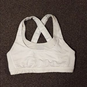 white lulu lemon sports bra-- lululemon athletica