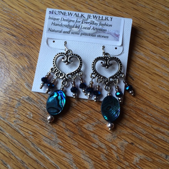 Beaded Abalone Earrings