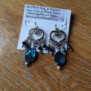 Beaded Abalone Earrings
