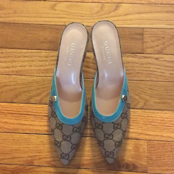 Gucci Monogram Kitten Heels Size 36 1/2