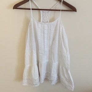 White peplum tank