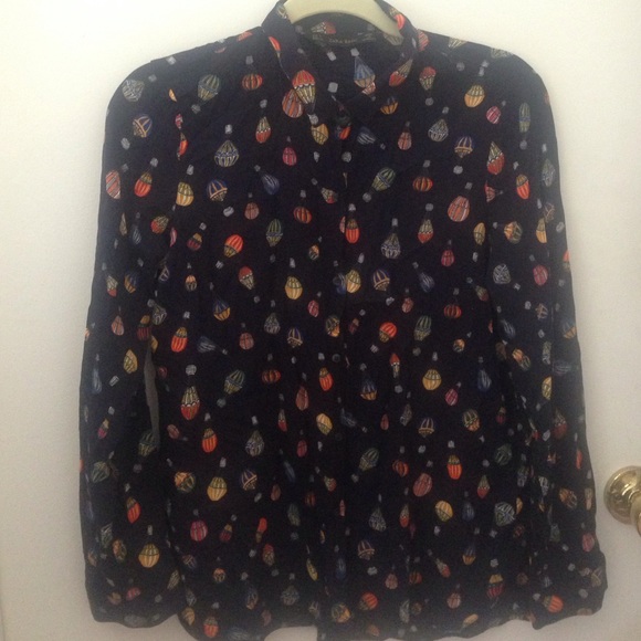 Zara Basic Hot Air Balloon Long Sleeve Button Up