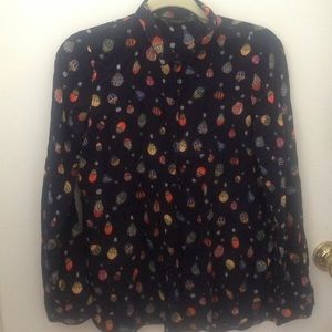 Zara Basic Hot Air Balloon Long Sleeve Button Up