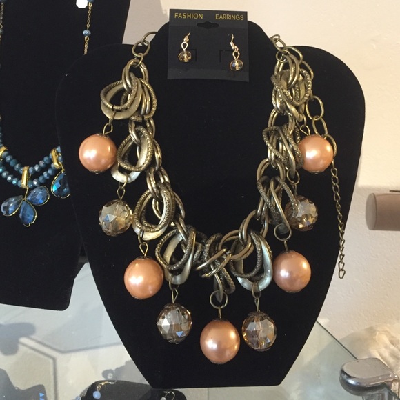 Necklaces and matching earrings
