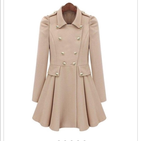 SOLD! Beige shein Trench Coat - Large - Picture 4 of 4