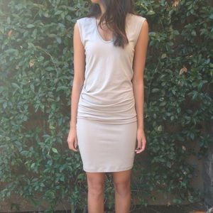James Perse Khaki Ruched Dress