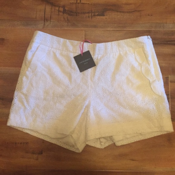 White, detailed Cynthia Rowley shorts size 10