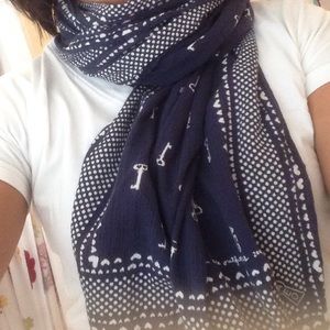 American Eagle Outfitters Navy Key Scarf