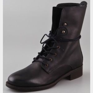 FINAL PRICE: Black Leather Combat Boots