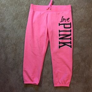 PINK sweat capris