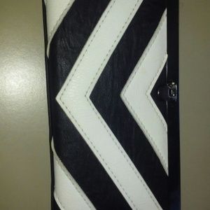 Black and white wallet