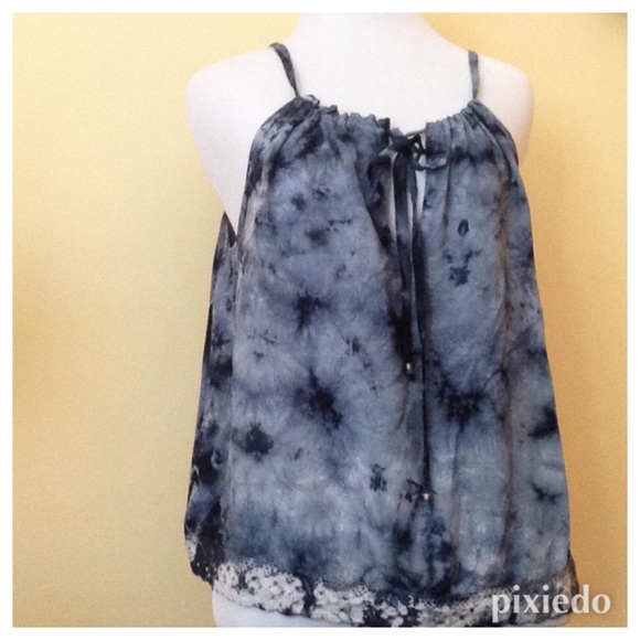 {Gypsy 05} Yena Spaghettie Tie Cami w/crochet trim - Picture 1 of 3
