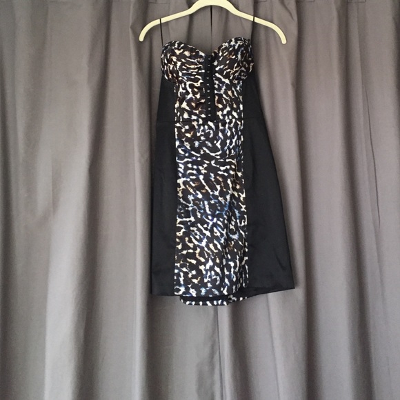 Sexy, fitted animal print dress.