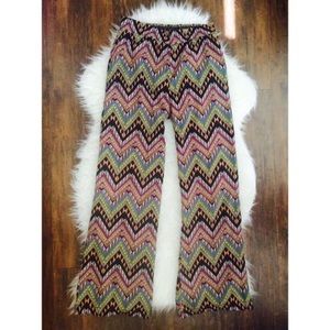 Tribal Patterned Palazzo Pants Boho