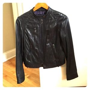 Andrew Marc Black Leather Jacket
