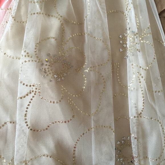 Little girls Gold sparkly party dress. - Picture 2 of 3